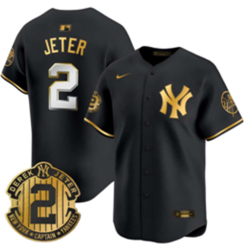 Men 2026 New York Yankees #2 Jeter black Nike MLB Jersey 10060